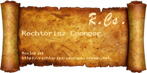Rechtorisz Csongor névjegykártya