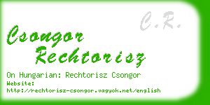 csongor rechtorisz business card